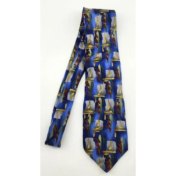 Lot of 2x J. GARCIA Men's Silk Necktie Warthog Glasses Limited Ed. Geometric - Picture 6 of 10